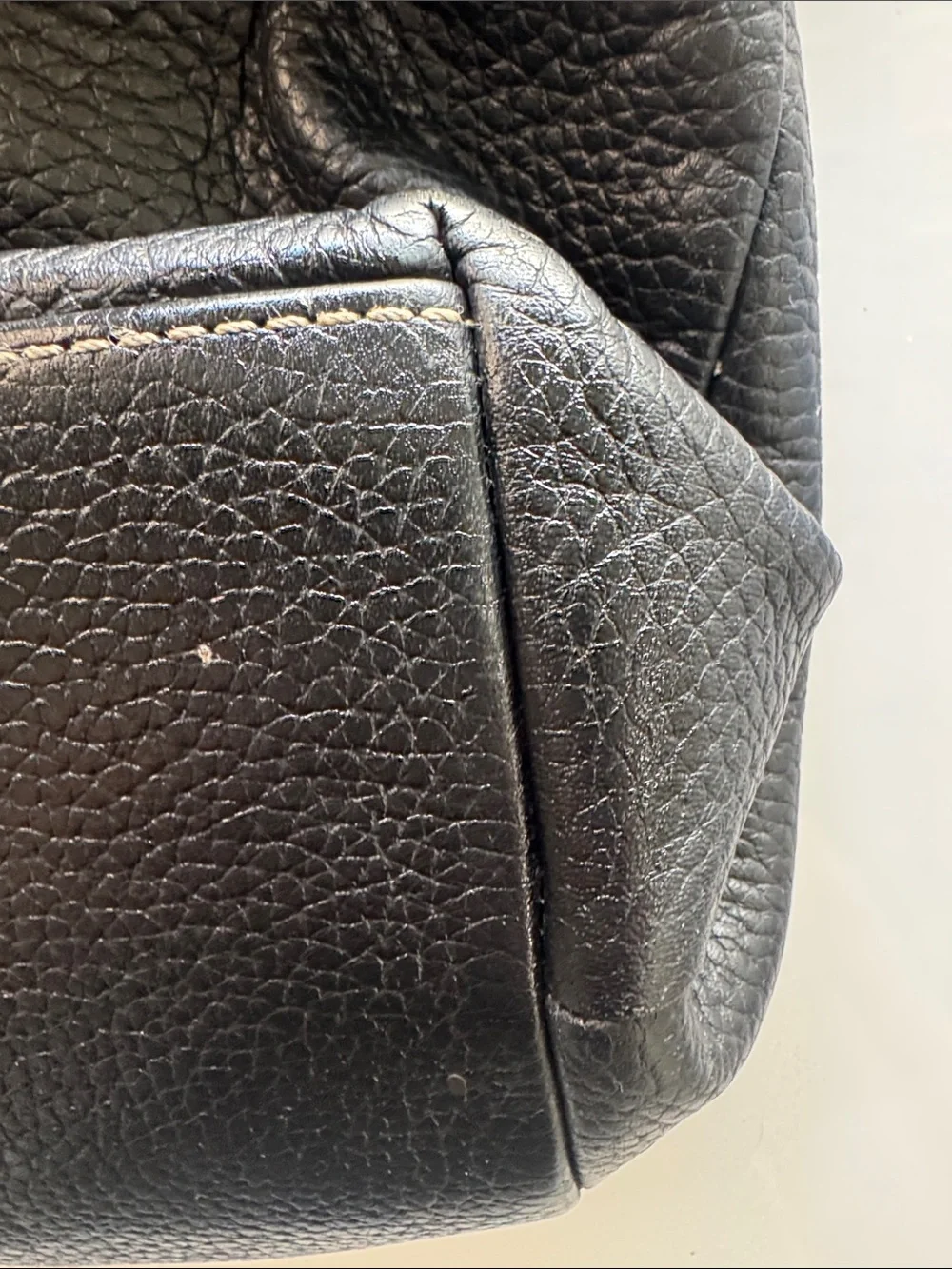 Dooney & Bourke Black Pebbled Leather Hobo with Tassel Accents